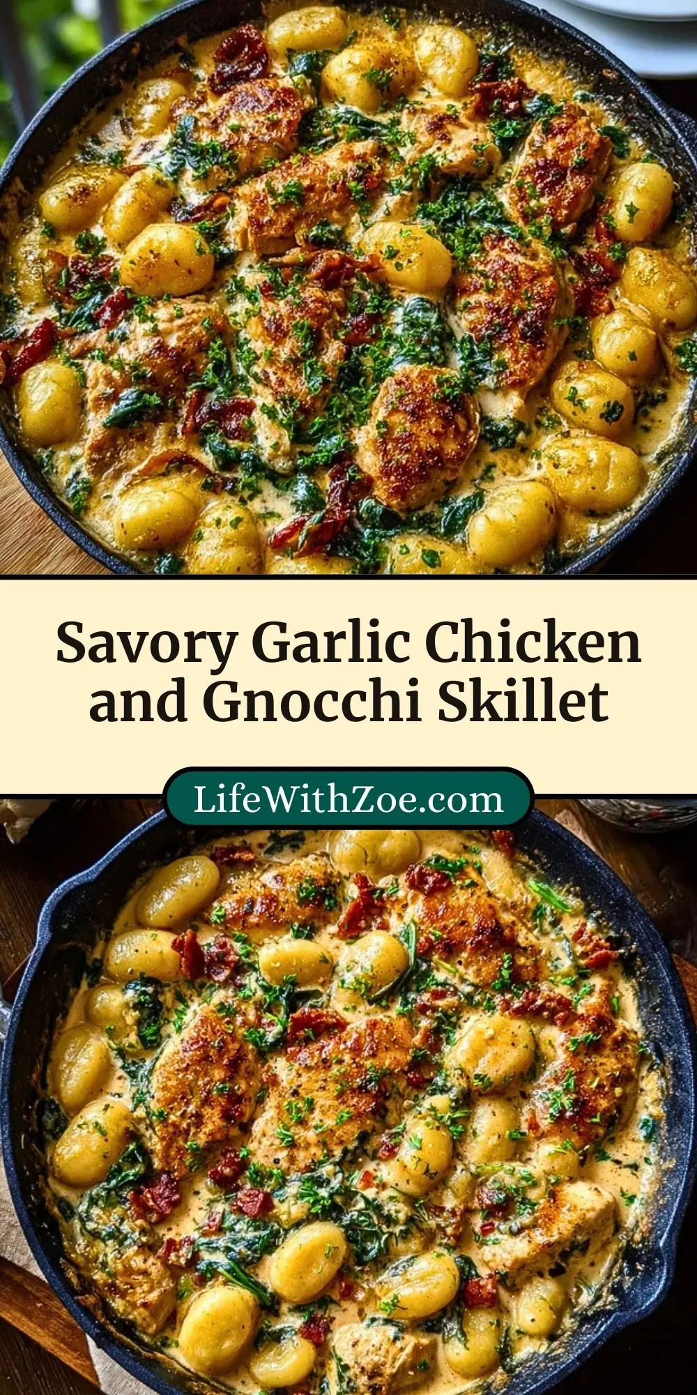 Savory Garlic Chicken and Gnocchi Skillet (3)