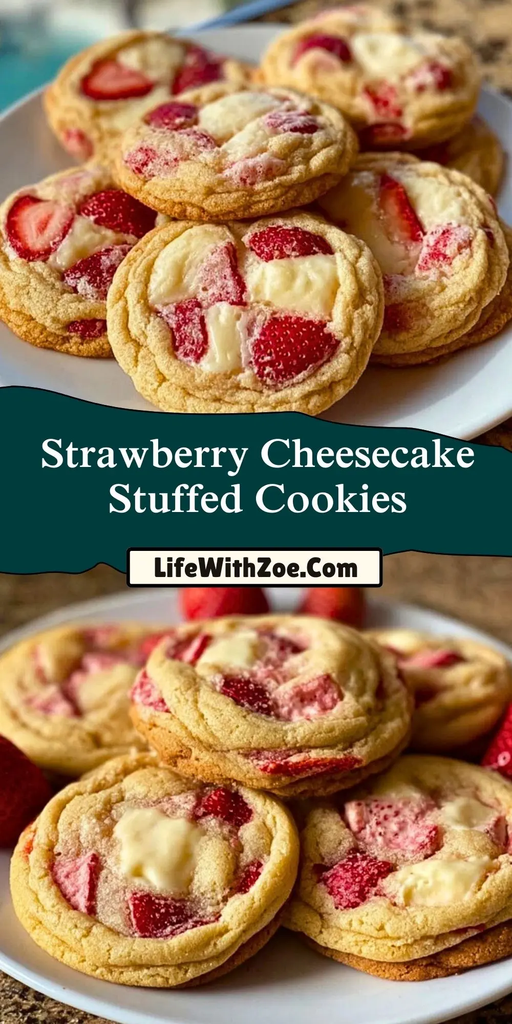Strawberry Cheesecake Stuffed Cookies (2)