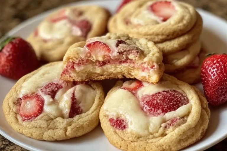 Strawberry Cheesecake Stuffed Cookies