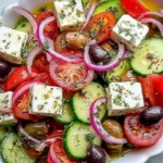 Traditional Greek Horiatiki Salad