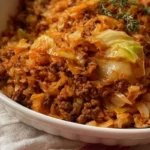 Budget Ground Beef And Cabbage Casserole