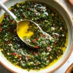 Classic Chimichurri Sauce with Herbs & Garlic