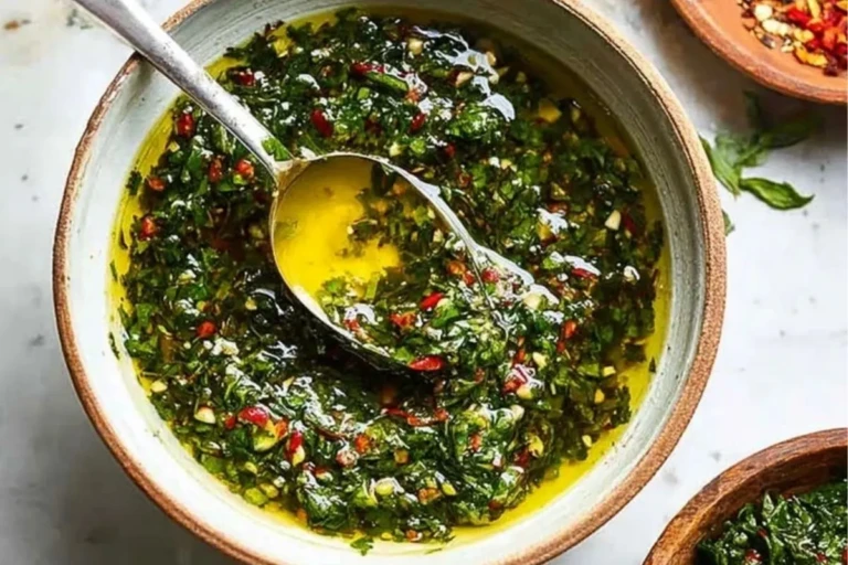Classic Chimichurri Sauce with Herbs & Garlic
