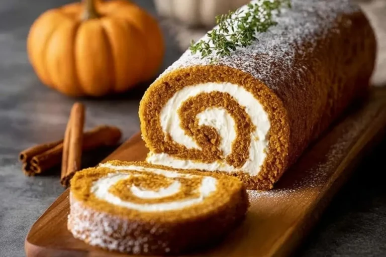 Classic Pumpkin Roll with Creamy Filling