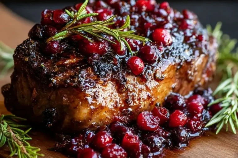 Cranberry Balsamic Ribeye Roast