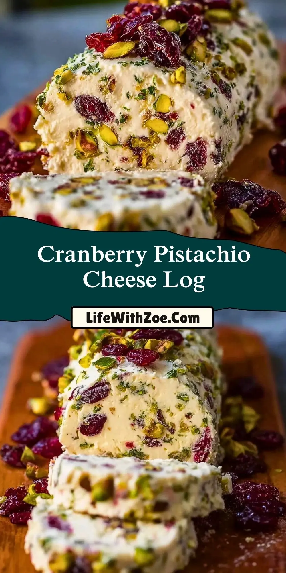Cranberry Pistachio Cheese Log (2)
