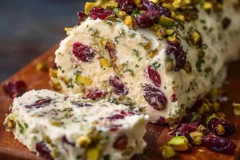Cranberry Pistachio Cheese Log