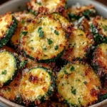 Crispy Garlic Parmesan Zucchini Chips