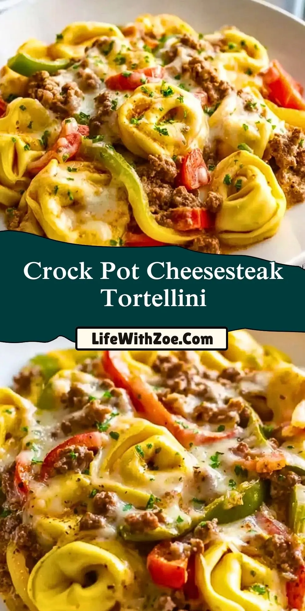 Crock Pot Cheesesteak Tortellini (2)