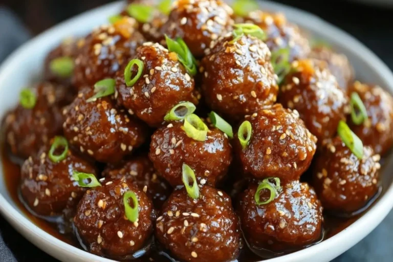 Crockpot Honey Garlic Meatballs