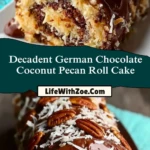 Decadent German Chocolate Coconut Pecan Roll Cake (2)