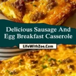 Delicious Sausage And Egg Breakfast Casserole (2)