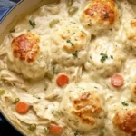 Easy Chicken and Dumplings with Biscuits
