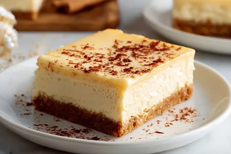 Eggnog Cheesecake Bars