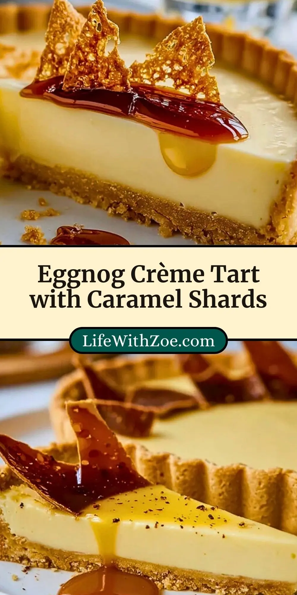 Eggnog Crème Tart with Caramel Shards (3)