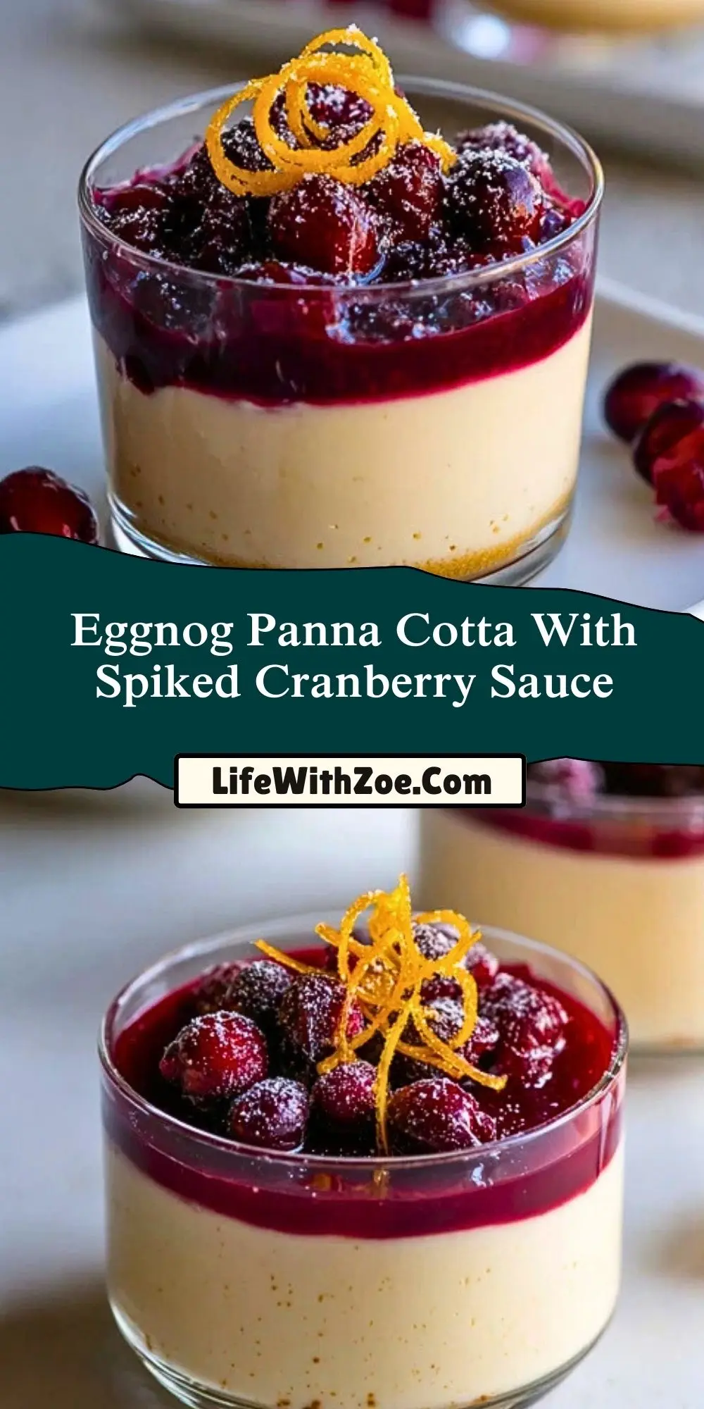 Eggnog Panna Cotta With Spiked Cranberry Sauce (2)
