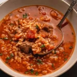 Hearty Tomato Rice Soup