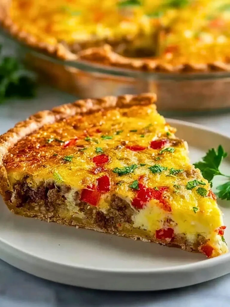Irresistible Roasted Red Pepper And Sausage Quiche (1)