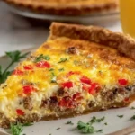 Irresistible Roasted Red Pepper And Sausage Quiche