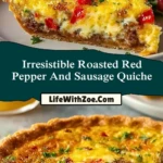 Irresistible Roasted Red Pepper And Sausage Quiche (2)