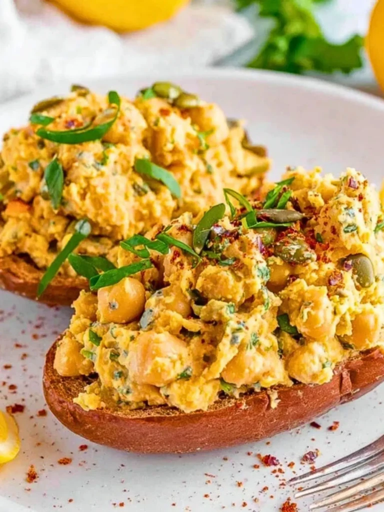 Mashed Chickpea Salad with Greek Yogurt (1)