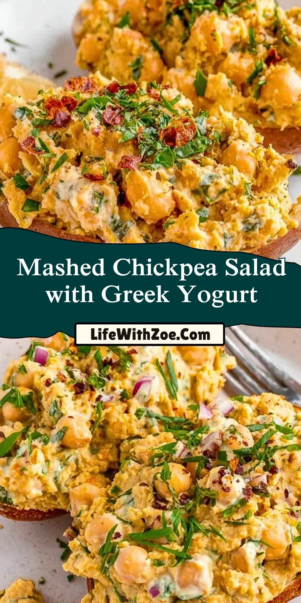 Mashed Chickpea Salad with Greek Yogurt (2)