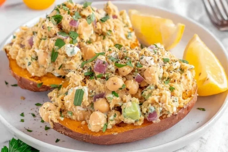 Mashed Chickpea Salad with Greek Yogurt