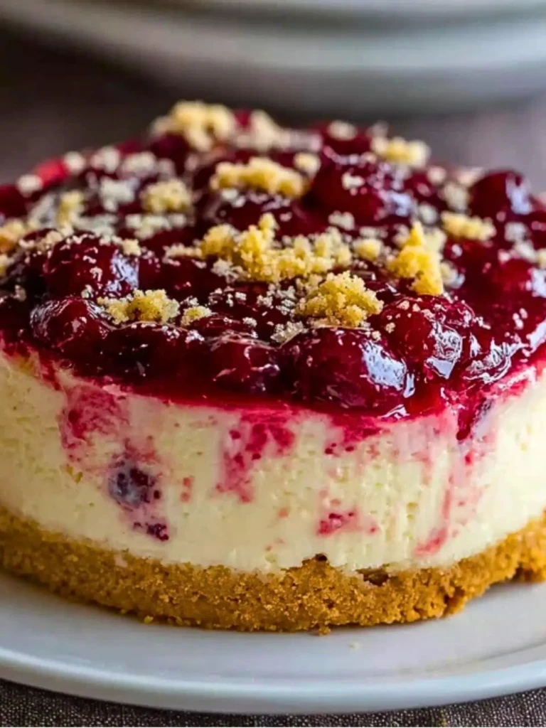 No-Bake Cranberry White Chocolate Cheesecake (1)
