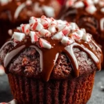Peppermint Hot Chocolate Muffins