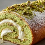 Pistachio Roll Cake