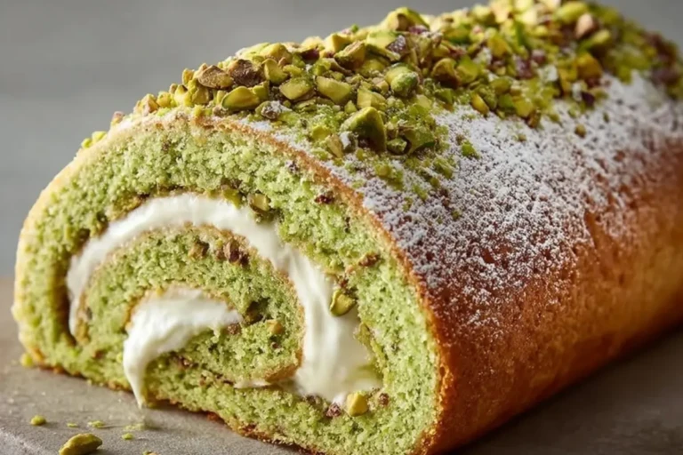 Pistachio Roll Cake