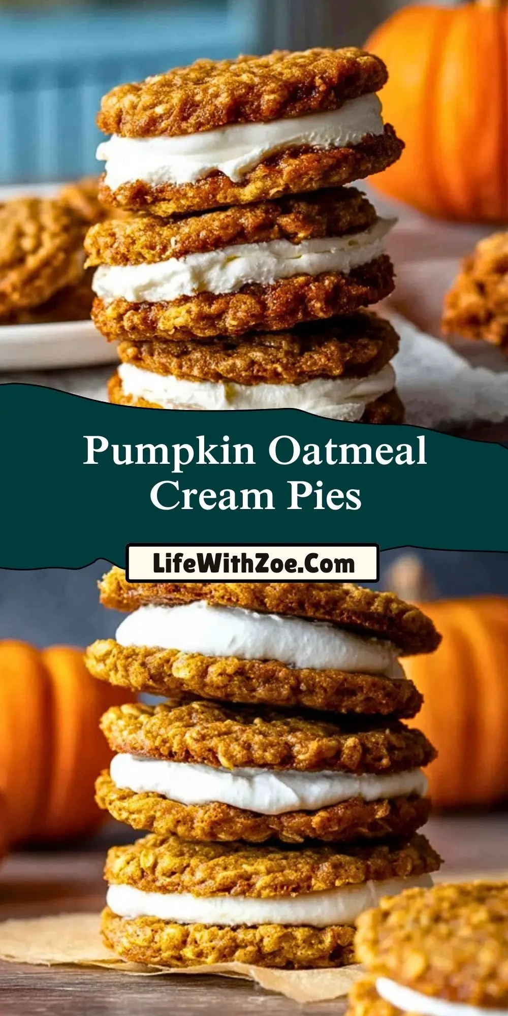 Pumpkin Oatmeal Cream Pies (2)