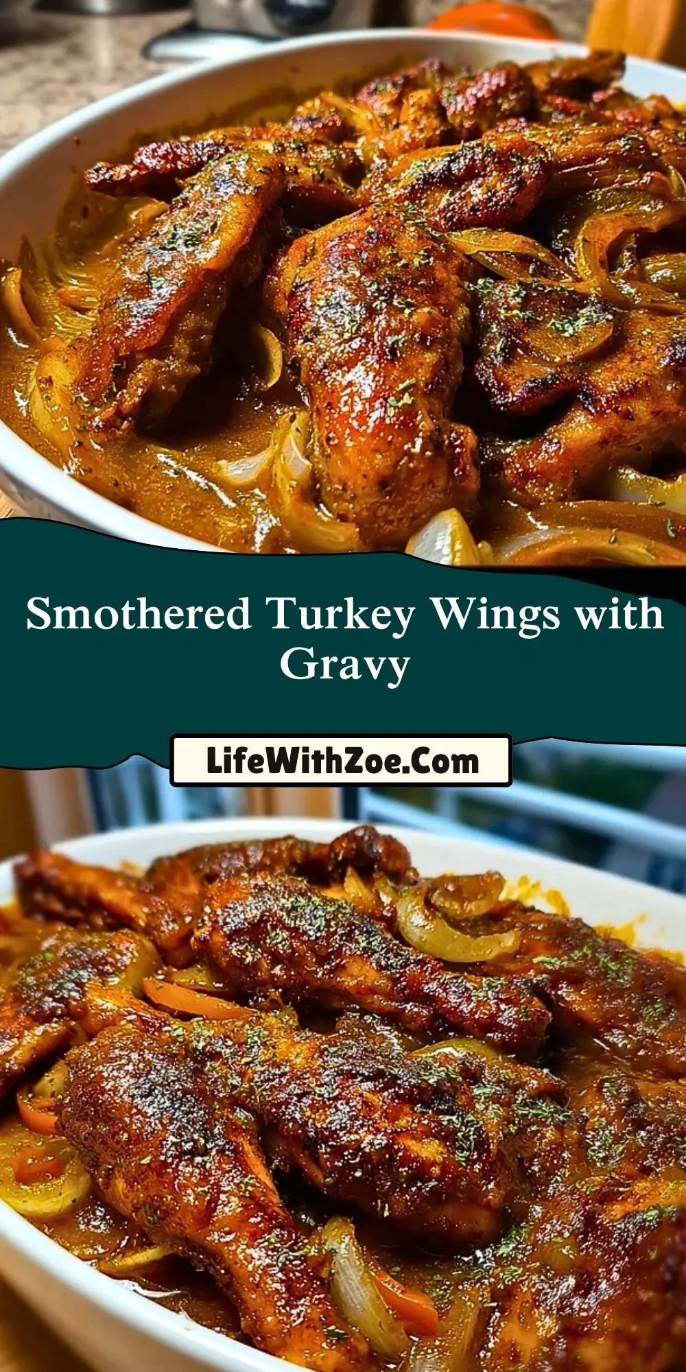 Smothered Turkey Wings with Gravy (2)