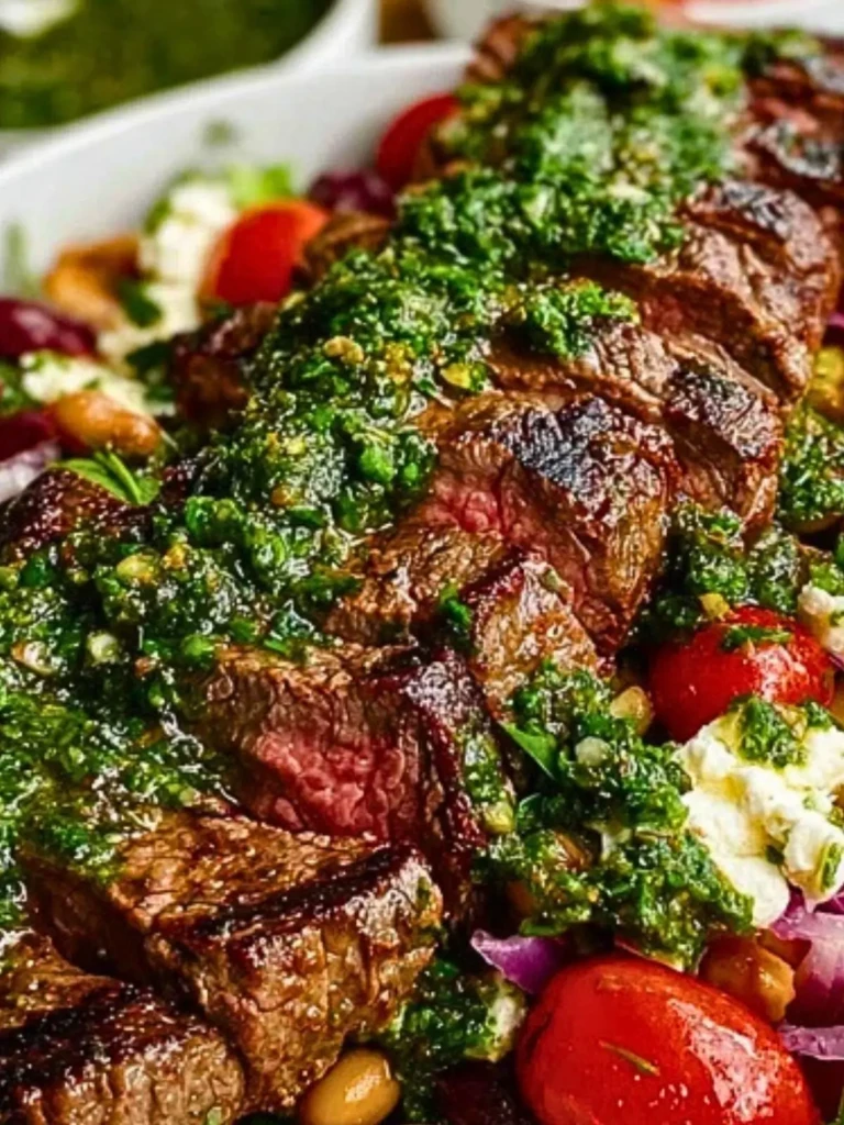 Steak Chimichurri & Dense Bean Salad (1)