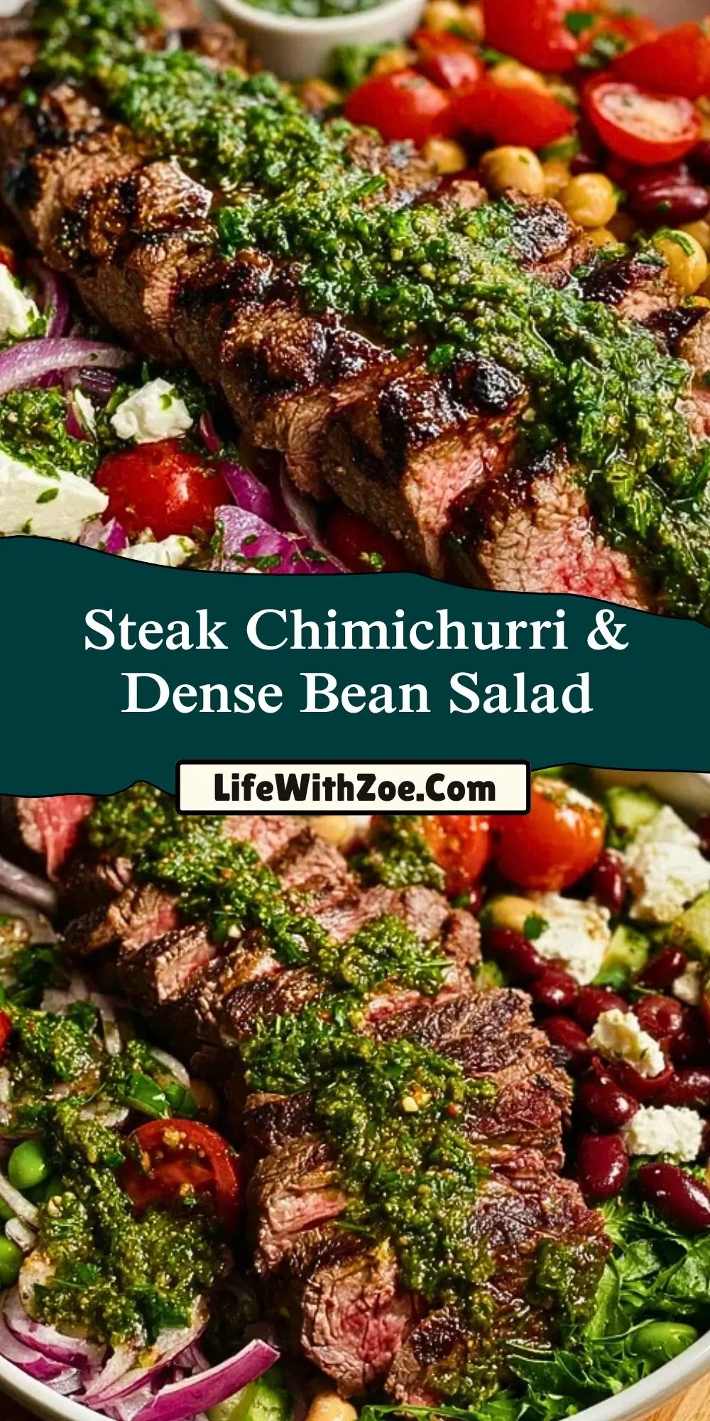 Steak Chimichurri & Dense Bean Salad (2)