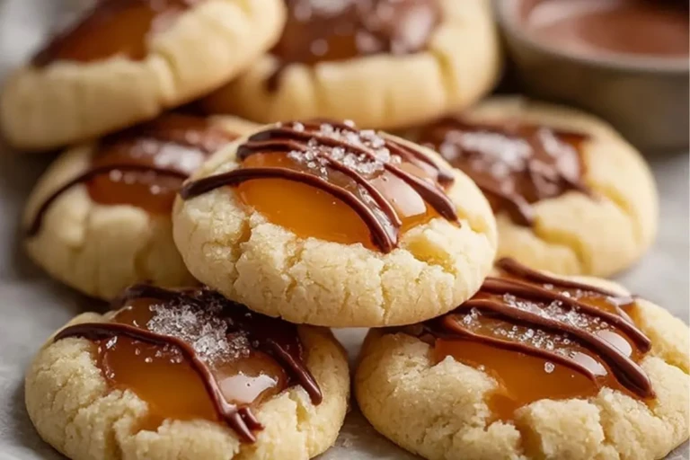 Twix Thumbprint Cookies