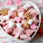 Valentine's Strawberry Cheesecake Puppy Chow