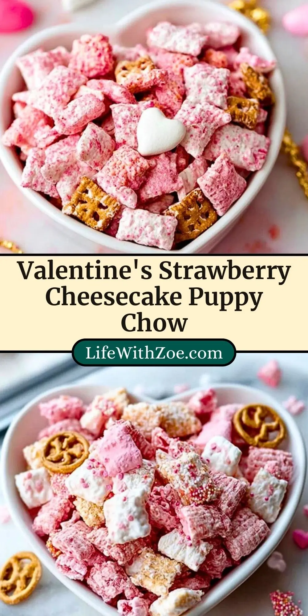 Valentine's Strawberry Cheesecake Puppy Chow (3)