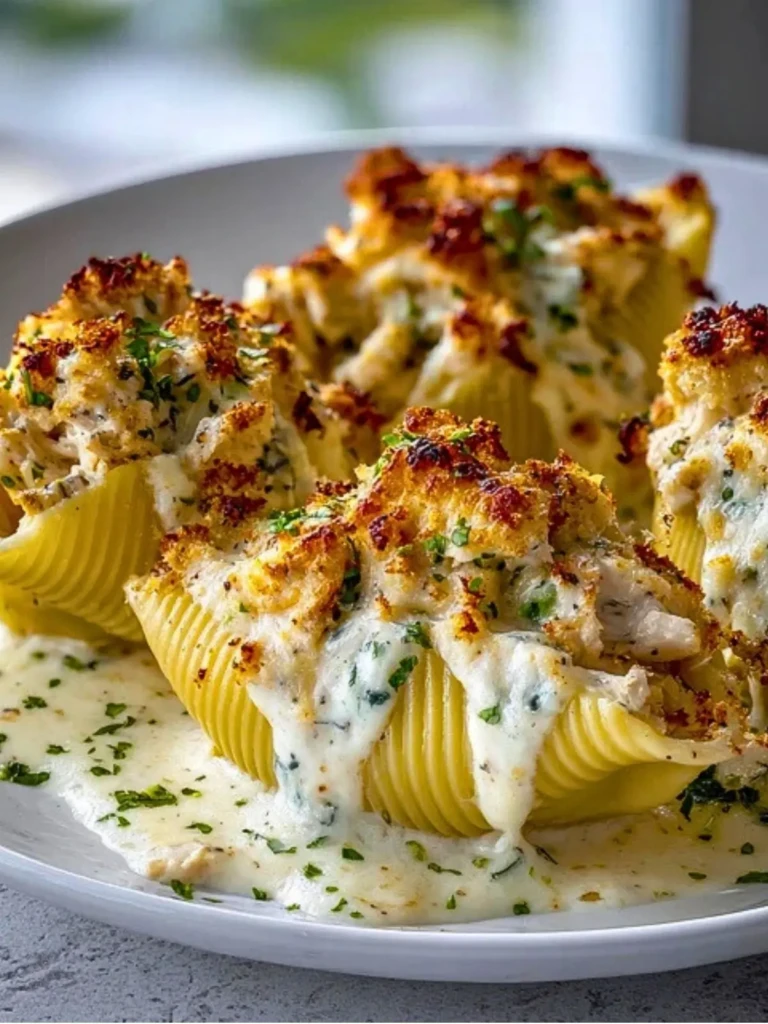 Baked Chicken Alfredo Stuffed Shells (1)
