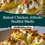 Baked Chicken Alfredo Stuffed Shells (2)