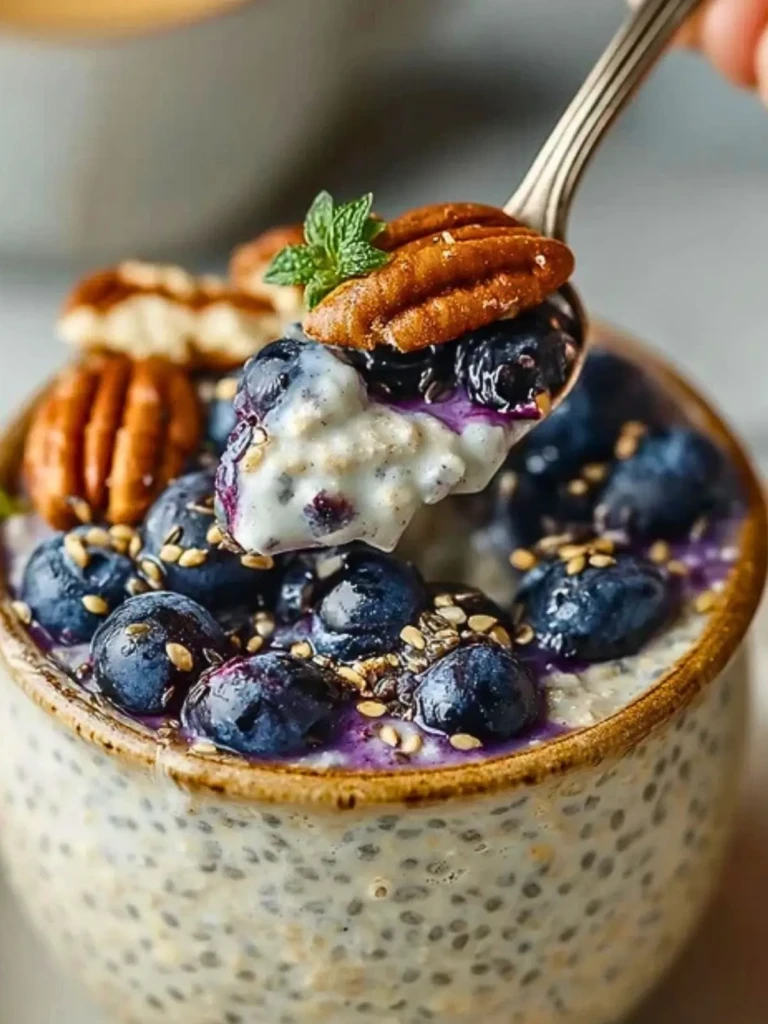 Blueberry Overnight Oats With Yogurt (1)