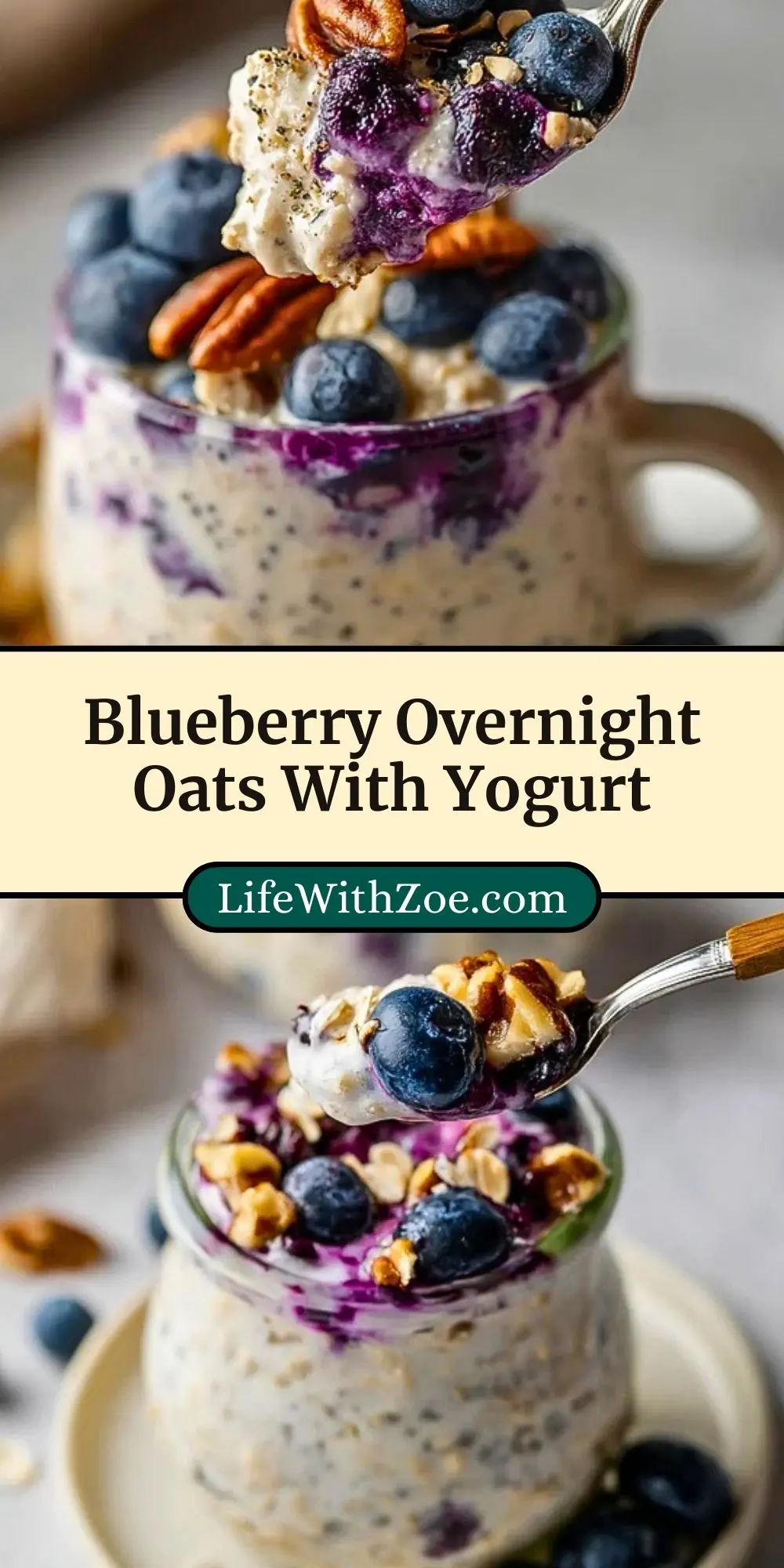 Blueberry Overnight Oats With Yogurt (3)