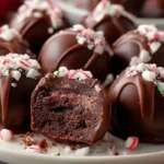 Candy Cane Brownie Bombs