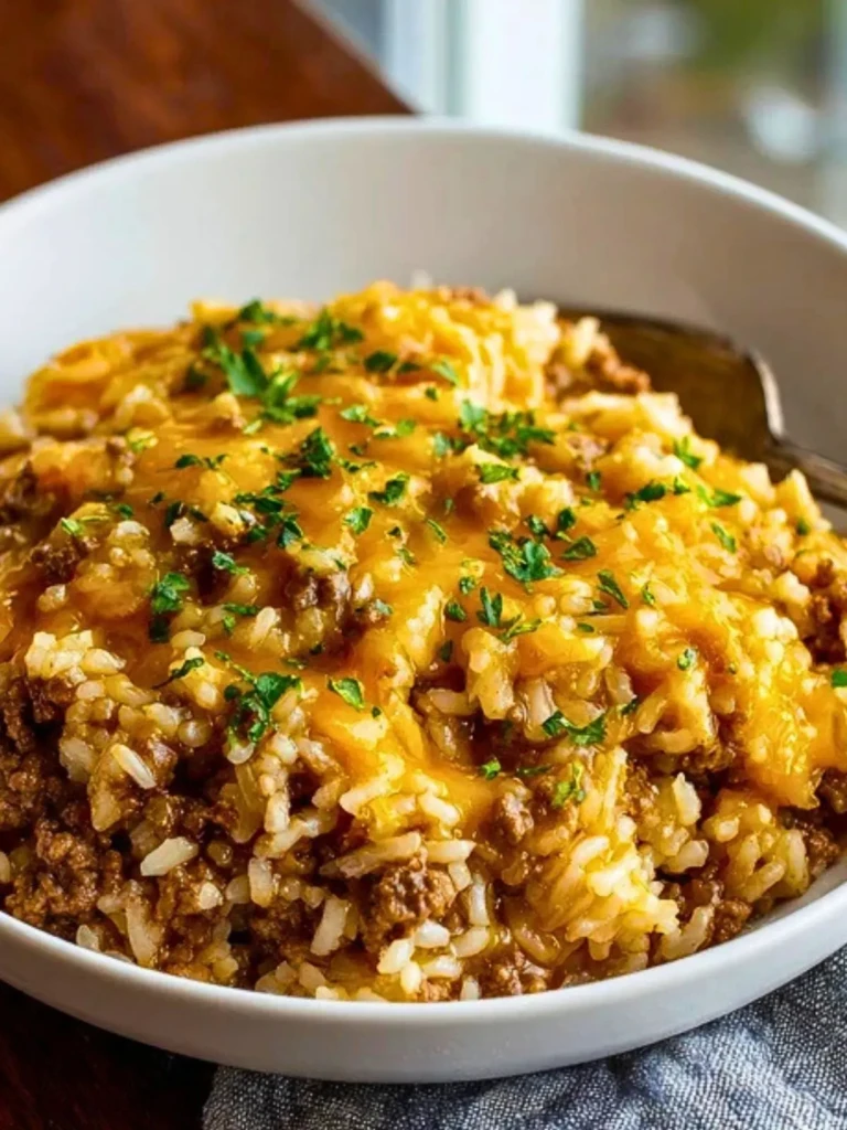 Cheesy Ground Beef and Rice Casserole (1)