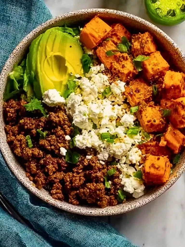 Cottage Cheese Ground Beef And Sweet Potato Bowls (1)