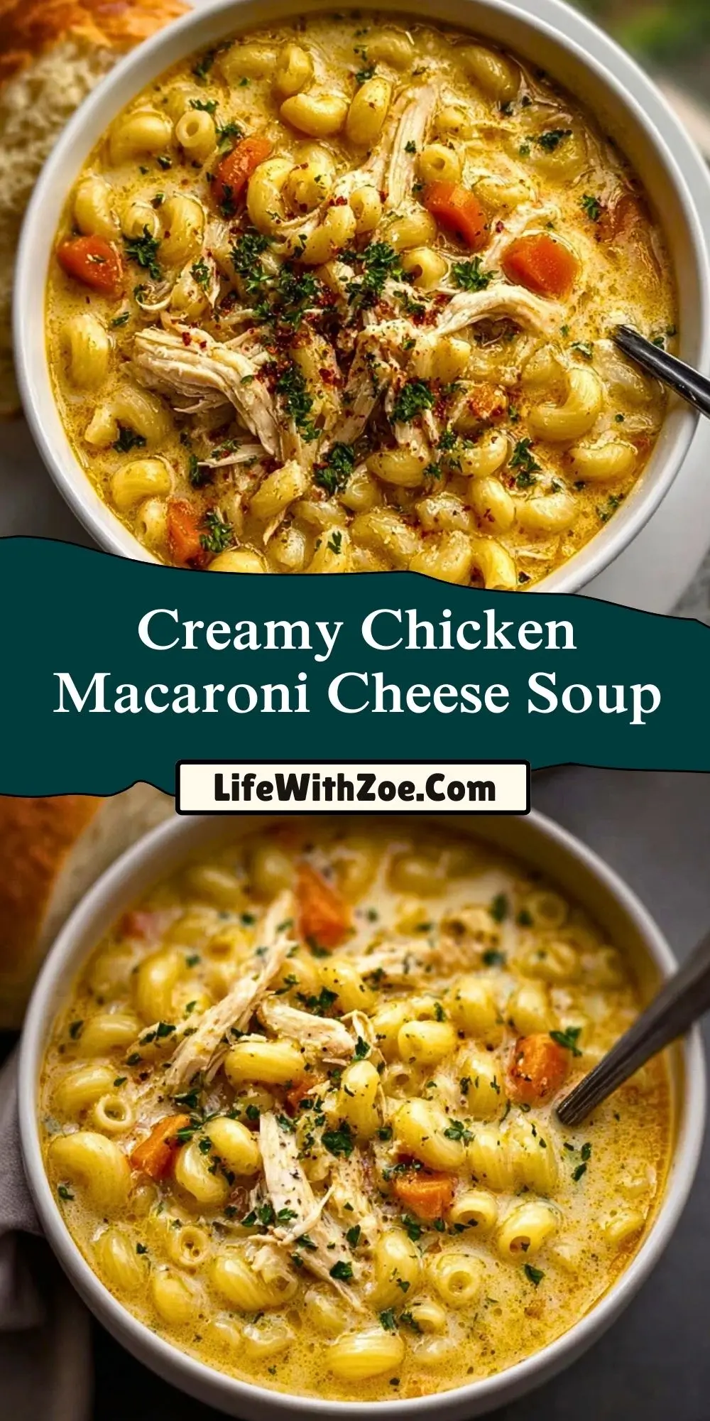 Creamy Chicken Macaroni Cheese Soup (2)