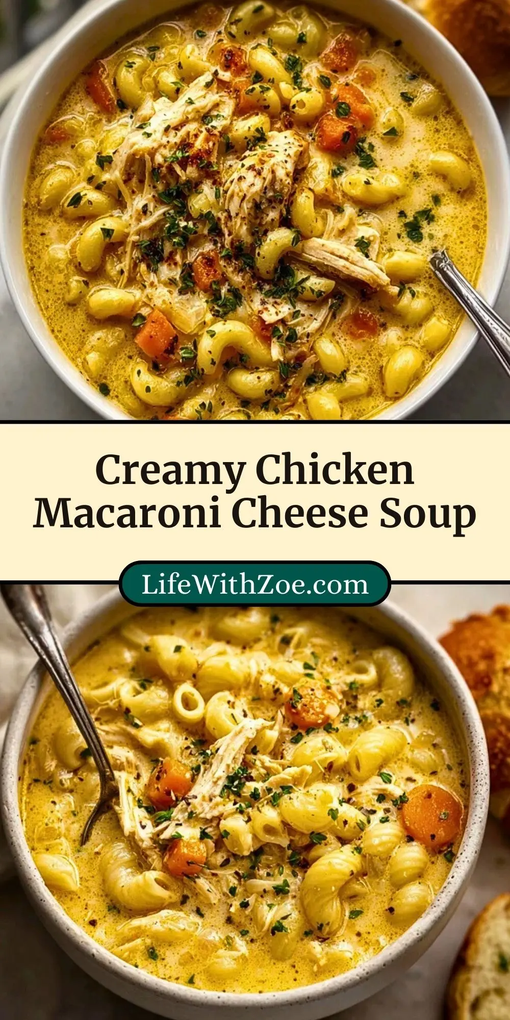 Creamy Chicken Macaroni Cheese Soup (3)
