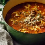 Creamy Lasagna Soup With Sausage And Ground Beef