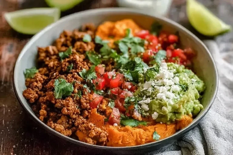 Delicious Ground Turkey Sweet Potato Bowl