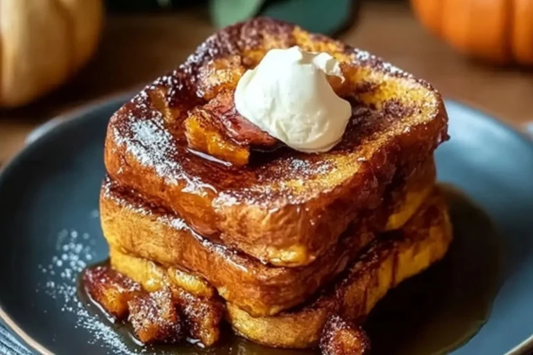 Fall Pumpkin French Toast Breakfast